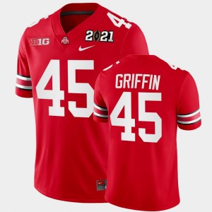 Men's Ohio State Buckeyes 2021 National Championship Scarlet Archie Griffin #45 Playoff Game Jersey 415544-300