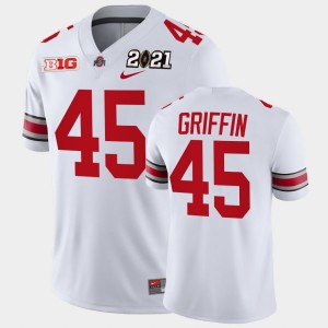 Men's Ohio State Buckeyes 2021 National Championship White Archie Griffin #45 Playoff Game Jersey 551770-386
