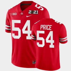 Men's Ohio State Buckeyes 2021 National Championship Scarlet Billy Price #54 Playoff Game Jersey 430921-229