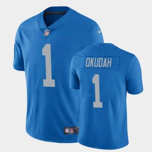 Men's Ohio State Buckeyes 2020 NFL Draft Blue Jeff Okudah #1 NCAA Vapor Limited Jersey 562244-613