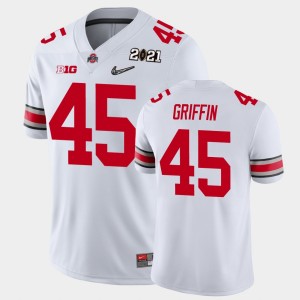 Men's Ohio State Buckeyes 2021 National Championship White Archie Griffin #45 Jersey 955093-976