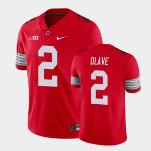Men's Ohio State Buckeyes Alumni Football Game Scarlet Chris Olave #2 Player Jersey 694741-304