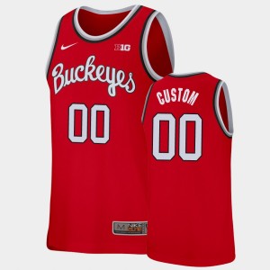 Men's Ohio State Buckeyes Replica Scarlet Custom #00 College Basketball Jersey 768330-533