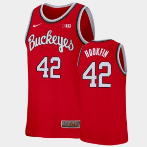 Men's Ohio State Buckeyes Replica Scarlet Harrison Hookfin #42 College Basketball Jersey 728634-839