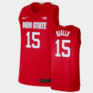 Men's Ohio State Buckeyes Alumni Limited Scarlet Ibrahima Diallo #15 Basketball Jersey 132427-249