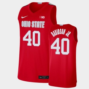 Men's Ohio State Buckeyes Alumni Limited Scarlet Jansen Davidson Jr. #40 Basketball Jersey 755577-504
