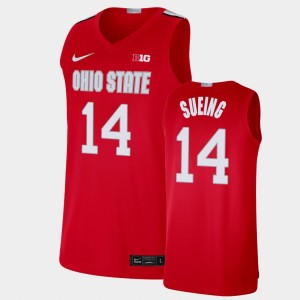 Men's Ohio State Buckeyes Alumni Limited Scarlet Justice Sueing #14 Basketball Jersey 185344-503