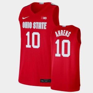 Men's Ohio State Buckeyes Alumni Limited Scarlet Justin Ahrens #10 Basketball Jersey 124333-449