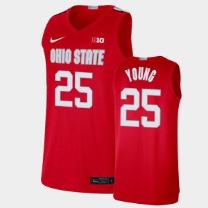 Men's Ohio State Buckeyes Alumni Limited Scarlet Kyle Young #25 Basketball Jersey 712701-220