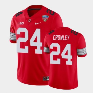 Men's Ohio State Buckeyes 2021 Sugar Bowl Scarlet Marcus Crowley #24 Player Jersey 182854-122