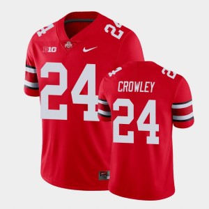 Men's Ohio State Buckeyes Game Scarlet Marcus Crowley #24 Football Jersey 589810-883