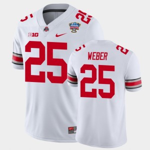 Men's Ohio State Buckeyes 2021 Sugar Bowl White Mike Weber #25 College Football Jersey 190209-822