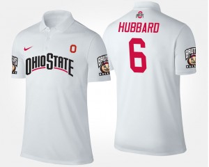 Men's Ohio State Buckeyes Name and Number White Sam Hubbard #6 Polo 167724-864