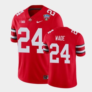 Men's Ohio State Buckeyes 2021 Sugar Bowl Scarlet Shaun Wade #24 College Football Jersey 746518-382