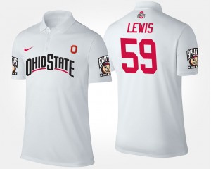Men's Ohio State Buckeyes Name and Number White Tyquan Lewis #59 Polo 457598-826