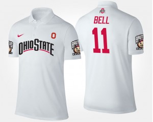 Men's Ohio State Buckeyes Name and Number White Vonn Bell #11 Polo 455658-110