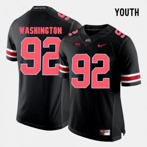 Youth Ohio State Buckeyes College Football Black Adolphus Washington #92 Jersey 220459-146
