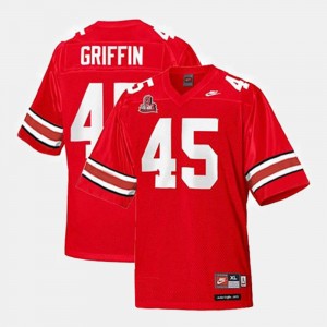 Men's Ohio State Buckeyes College Football Red Archie Griffin #45 Jersey 688975-590