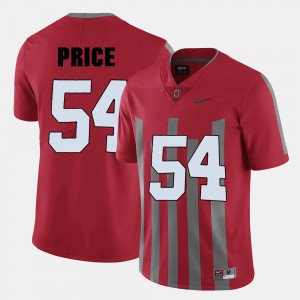Men's Ohio State Buckeyes College Football Red Billy Price #54 Jersey 875686-788