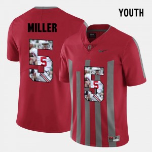 Youth Ohio State Buckeyes Pictorial Fashion Red Braxton Miller #5 Jersey 592317-334