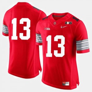 Men's Ohio State Buckeyes College Football Red #13 Jersey 944684-299