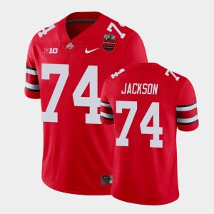 Men's Ohio State Buckeyes 100th Anniversary Red Donovan Jackson #74 100th Year Stadium Anniversary Jersey 693288-280