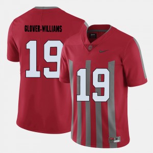Men's Ohio State Buckeyes College Football Red Eric Glover-Williams #19 Jersey 623399-617