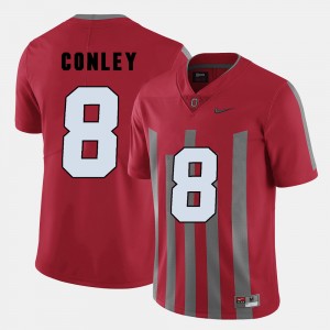 Men's Ohio State Buckeyes College Football Red Gareon Conley #8 Jersey 254260-607