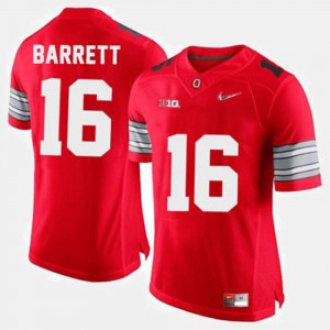 Men's Ohio State Buckeyes College Football Red J.T. Barrett #16 Jersey 443485-212