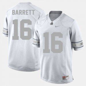 Men's Ohio State Buckeyes College Football White J.T. Barrett #16 Jersey 724037-699