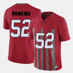 Men's Ohio State Buckeyes College Football Red Johnathan Hankins #52 Jersey 584862-156