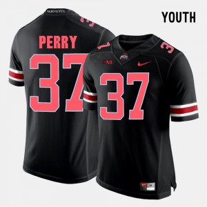 Youth Ohio State Buckeyes College Football Black Joshua Perry #37 Jersey 505658-611