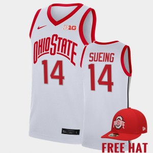 Men's Ohio State Buckeyes College Basketball Sueing Justice Sueing #14 Free Hat Jersey 309997-991