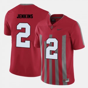 Men's Ohio State Buckeyes College Football Red Malcolm Jenkins #2 Jersey 933492-949