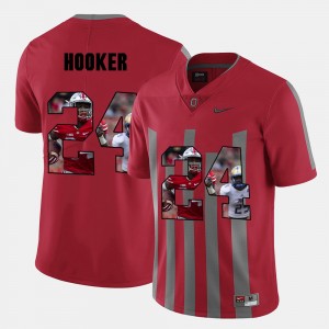Men's Ohio State Buckeyes Pictorial Fashion Red Malik Hooker #24 Jersey 508418-847