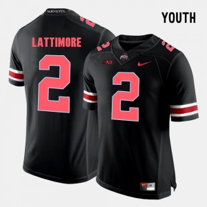Youth Ohio State Buckeyes College Football Black Marshon Lattimore #2 Jersey 252562-230