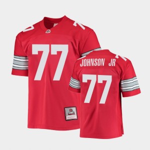 Men's Ohio State Buckeyes College Football Scarlet Paris Johnson Jr. #77 1995 Authentic Throwback Legacy Jersey 569388-421