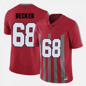 Men's Ohio State Buckeyes College Football Red Taylor Decker #68 Jersey 588305-459