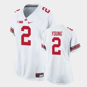 Women's Ohio State Buckeyes Game White Chase Young #2 College Football Jersey 683995-657