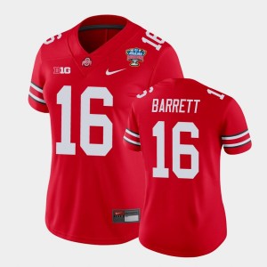 Women's Ohio State Buckeyes 2021 Sugar Bowl Scarlet J.T. Barrett #16 College Football Jersey 466516-845