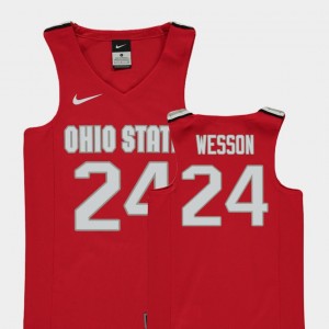 Youth Ohio State Buckeyes Replica Red Andre Wesson #24 College Basketball Jersey 176686-892