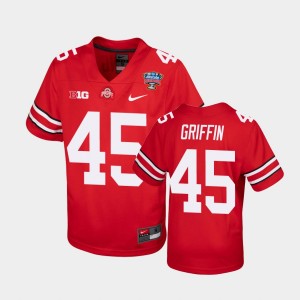 Youth Ohio State Buckeyes 2021 Sugar Bowl Scarlet Archie Griffin #45 College Football Jersey 748130-488