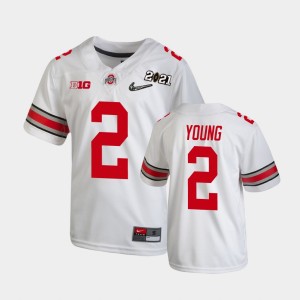 Youth Ohio State Buckeyes 2021 National Championship White Chase Young #2 Jersey 227451-483