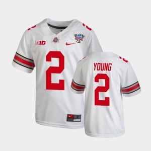 Youth Ohio State Buckeyes 2021 Sugar Bowl White Chase Young #2 College Football Jersey 129799-117