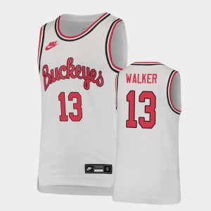 Youth Ohio State Buckeyes Throwback White CJ Walker #13 Basketball Jersey 534924-442