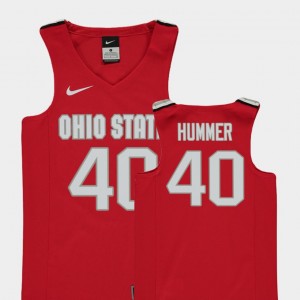 Youth Ohio State Buckeyes Replica Red Daniel Hummer #40 College Basketball Jersey 828219-952