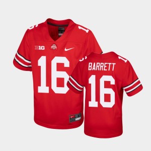 Youth Ohio State Buckeyes College Football Scarlet J.T. Barrett #16 Replica Jersey 360804-441