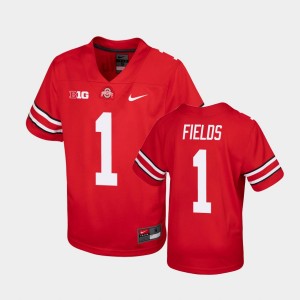 Youth Ohio State Buckeyes College Football Scarlet Justin Fields #1 Replica Jersey 831772-601