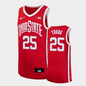 Youth Ohio State Buckeyes Replica Scarlet Kyle Young #25 Basketball Jersey 871054-115
