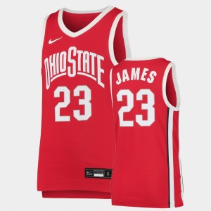 Youth Ohio State Buckeyes Replica Scarlet LeBron James #23 College Basketball Jersey 779786-355